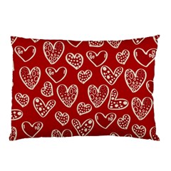 Vector Seamless Pattern Of Hearts With Valentine s Day Pillow Case (two Sides) by Wav3s