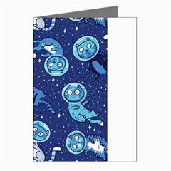 Cat Spacesuit Space Suit Astronaut Pattern Greeting Cards (pkg Of 8) by Wav3s