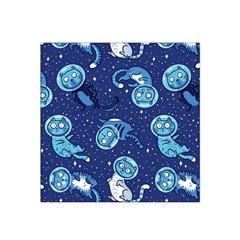 Cat Spacesuit Space Suit Astronaut Pattern Satin Bandana Scarf 22  X 22  by Wav3s