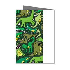 Dino Kawaii Mini Greeting Cards (pkg Of 8) by Wav3s