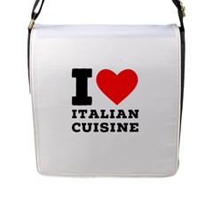 I Love Italian Cuisine Flap Closure Messenger Bag (l)