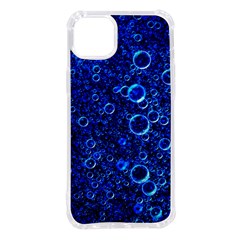 Blue Bubbles Abstract Iphone 14 Plus Tpu Uv Print Case