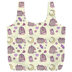 Beautiful Beauty Cartoon Cat Full Print Recycle Bag (xxxl) by Grandong