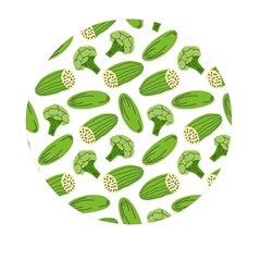 Vegetable Pattern With Composition Broccoli Mini Round Pill Box (pack Of 5) by Grandong