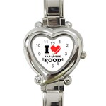 I love Japanese food Heart Italian Charm Watch Front