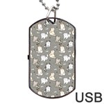 Cute Cat Pattern Cartoon Dog Tag USB Flash (One Side) Front