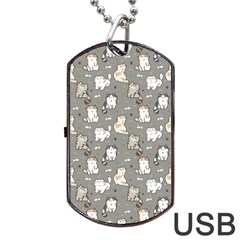 Cute Cat Pattern Cartoon Dog Tag Usb Flash (two Sides) by Cowasu