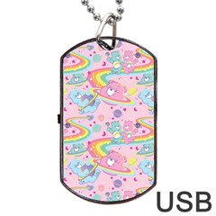 Bears Kawaii Pattern Dog Tag Usb Flash (one Side) by Cowasu