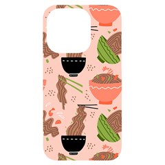 Japanese Street Food Soba Noodle In Bowl Iphone 14 Pro Black Uv Print Case by Cowasu