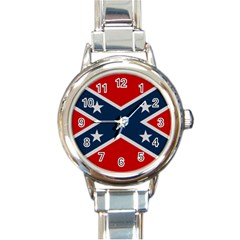 Rebel Flag  Round Italian Charm Watch by Jen1cherryboot88