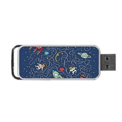 Cat Cosmos Cosmonaut Rocket Portable Usb Flash (one Side) by Cowasu