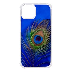 Blue Peacock Feather Iphone 14 Tpu Uv Print Case