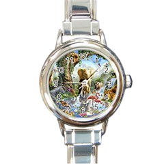 Beautiful Jungle Animals Round Italian Charm Watch by Ravend