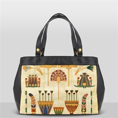 Egyptian Paper Papyrus Hieroglyphs Oversize Office Handbag (2 Sides) by Vaneshop