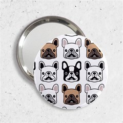 Dog-french-bulldog-seamless-pattern-face-head 2 25  Handbag Mirrors by uniart180623