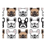 Dog-french-bulldog-seamless-pattern-face-head Two Sides Premium Plush Fleece Blanket (Mini) 35 x27  Blanket Front