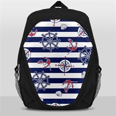 Seamless-marine-pattern Backpack Bag by uniart180623