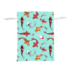 Pattern-with-koi-fishes Lightweight Drawstring Pouch (m) by uniart180623