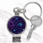 Realistic-night-sky-poster-with-constellations Nail Clippers Key Chain Front