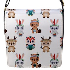 Cute-cartoon-boho-animals-seamless-pattern Flap Closure Messenger Bag (s) by uniart180623