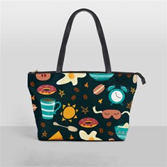 Seamless-pattern-with-breakfast-symbols-morning-coffee Classic Shoulder Handbag by uniart180623