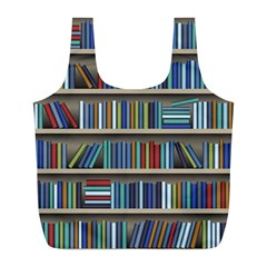 Bookshelf Full Print Recycle Bag (l) by uniart180623