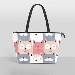 Cute Seamless Pattern With Cats Classic Shoulder Handbag by uniart180623