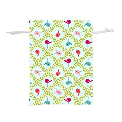 Birds-pattern-background Lightweight Drawstring Pouch (m) by uniart180623