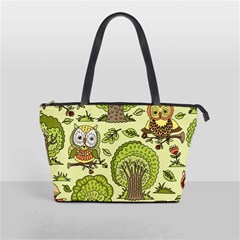 Seamless-pattern-with-trees-owls Classic Shoulder Handbag by uniart180623