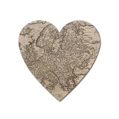 Vintage Map Europe Heart Magnet by uniart180623