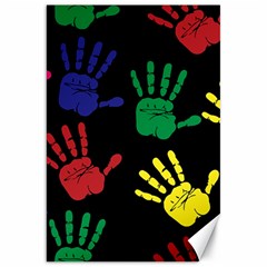 Handprints-hand-print-colourful Canvas 20  X 30  by uniart180623