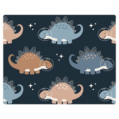 Dino Art Pattern Design Wallpaper Background Two Sides Premium Plush Fleece Blanket (medium) by uniart180623