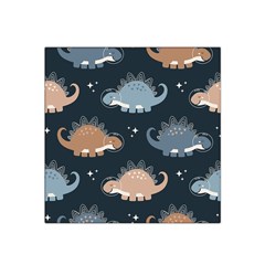 Dino Art Pattern Design Wallpaper Background Satin Bandana Scarf 22  X 22  by uniart180623