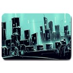 Buildings City Urban Destruction Background Large Doormat 30 x20  Door Mat