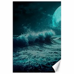 Waves Ocean Sea Tsunami Nautical Blue Sea Art Canvas 20  X 30  by uniart180623