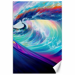 Waves Ocean Sea Tsunami Nautical Nature Water Canvas 20  X 30  by uniart180623