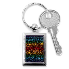 Patterns Rainbow Key Chain (rectangle) by uniart180623