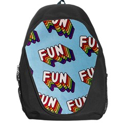 Fun Word Inscription Rainbow Pattern Backpack Bag by uniart180623