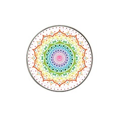 Mandala Pattern Rainbow Pride Hat Clip Ball Marker by Ravend