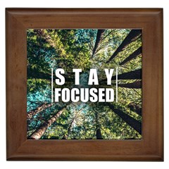 Stay Focused Focus Success Inspiration Motivational Framed Tile by Bangk1t