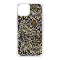 Brown Vintage Background Vintage Floral Pattern Brown Iphone 14 Tpu Uv Print Case