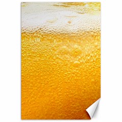 Texture Pattern Macro Glass Of Beer Foam White Yellow Canvas 20  X 30  by uniart180623