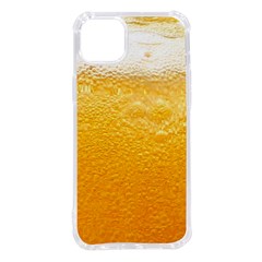 Texture Pattern Macro Glass Of Beer Foam White Yellow Iphone 14 Plus Tpu Uv Print Case