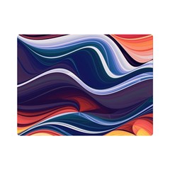 Wave Of Abstract Colors Premium Plush Fleece Blanket (mini) by uniart180623