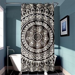 Mandala Circles Drawing Pattern Shower Curtain 36  X 72  (stall)  by uniart180623