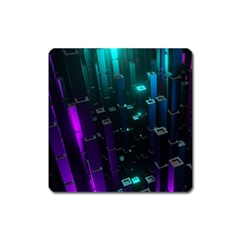 Abstract Building City 3d Square Magnet by uniart180623