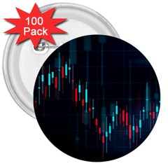 Flag Patterns On Forex Charts 3  Buttons (100 Pack)  by uniart180623