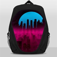 Futuristic Cityscape Backpack Bag by uniart180623