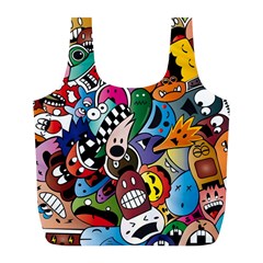 Cartoon Explosion Cartoon Characters Funny Full Print Recycle Bag (l) by uniart180623