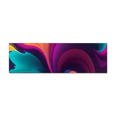 Abstract Colorful Waves Painting Sticker Bumper (100 Pack) by Simbadda